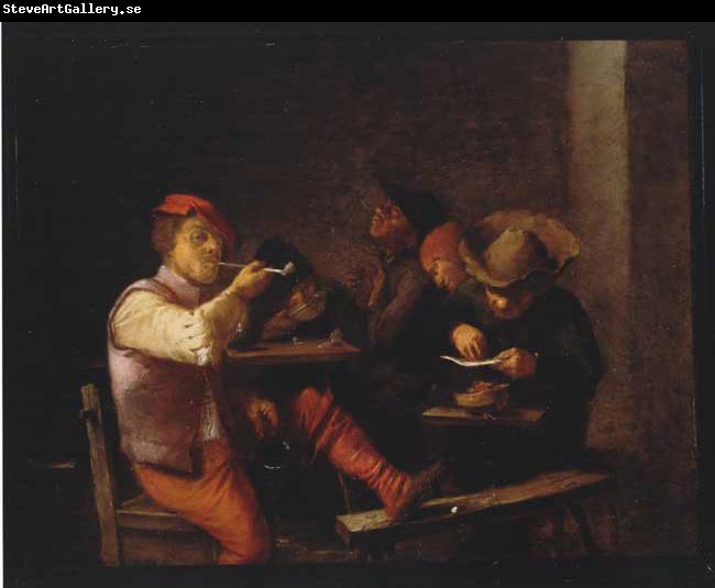Adriaen Brouwer Smokers in an Inn.